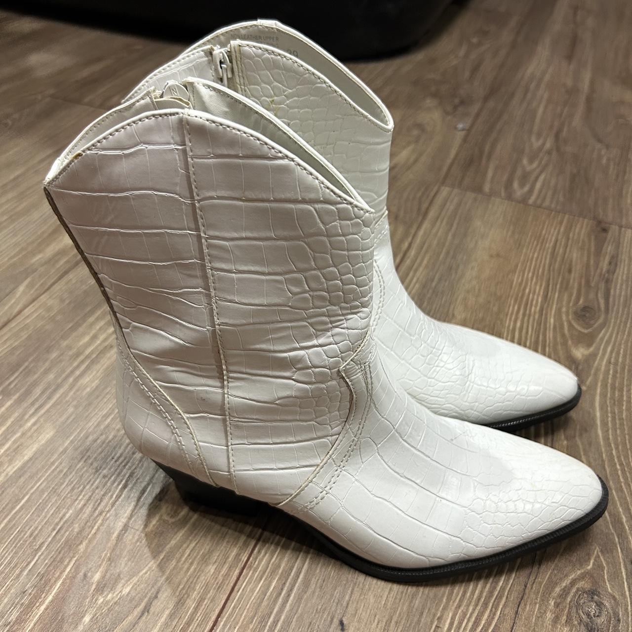 White Cowboy Boots #cowboy #cowboyboots #whiteboots... - Depop