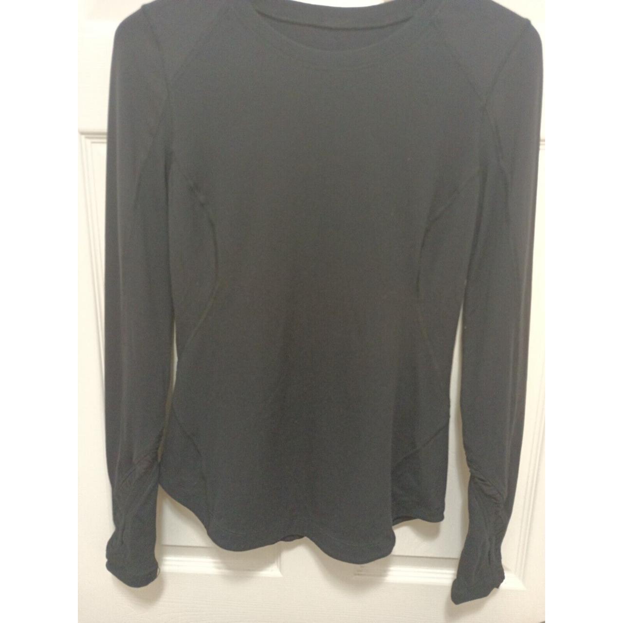 Women's Lululemon Holds Tight Long Sleeve Black... - Depop