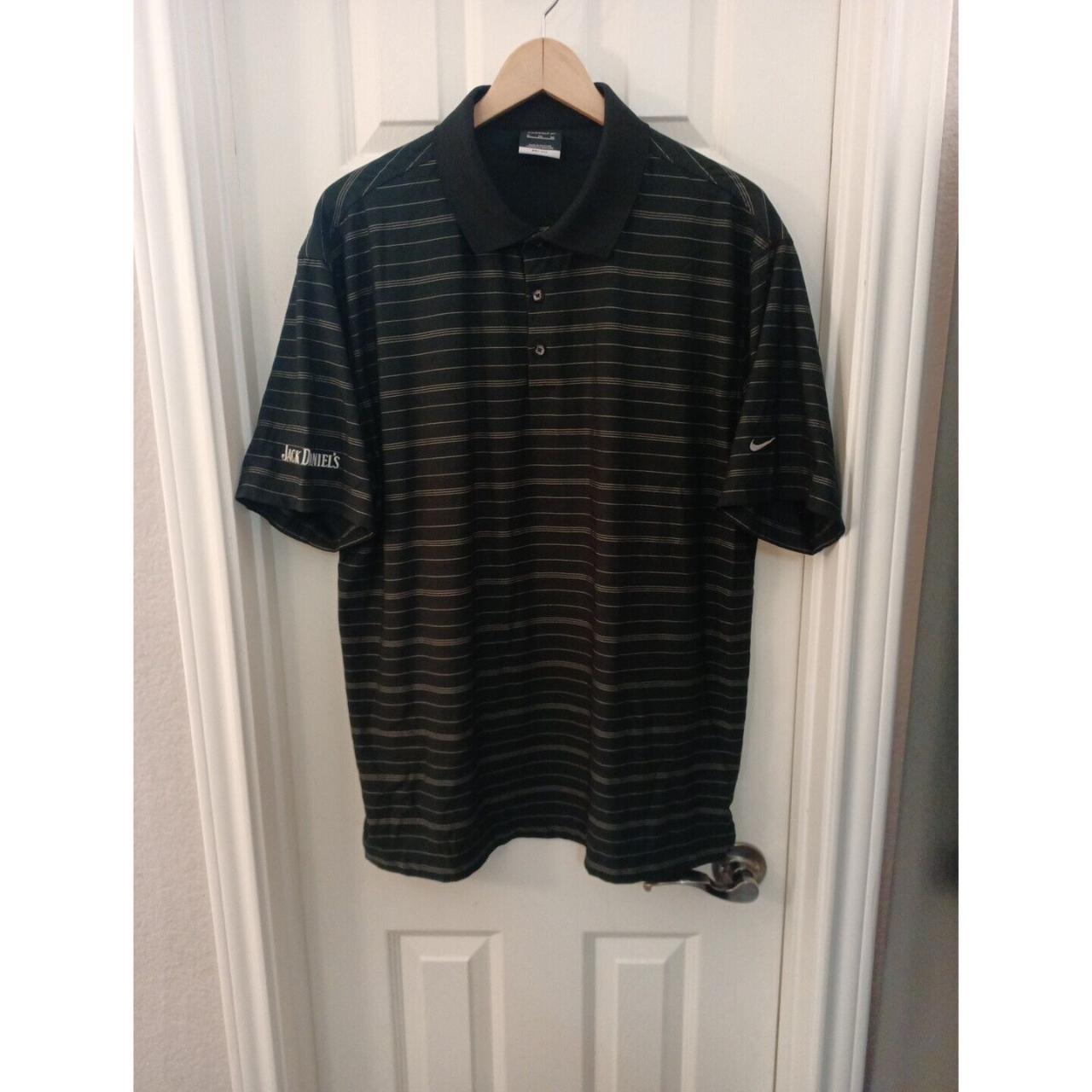 Men's Nike Golf Striped Polo Shirt Jack Daniel's... - Depop