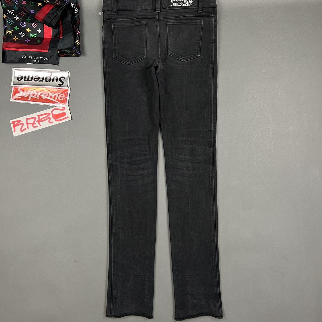 Lip Service Men's Black and White Jeans Depop
