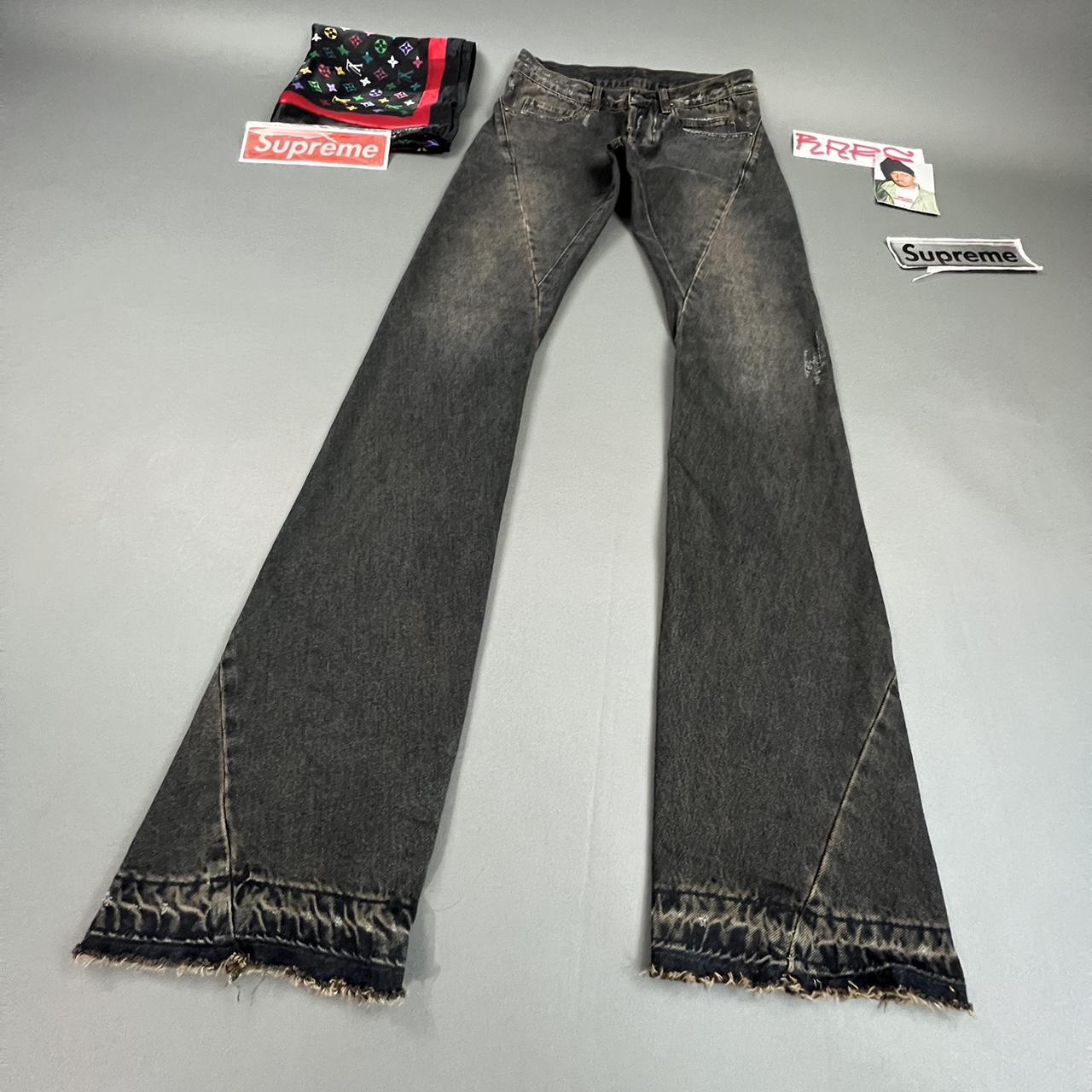 DRKSHDW Rick Owen's Spiral Cut Jeans Archive Waxed... - Depop