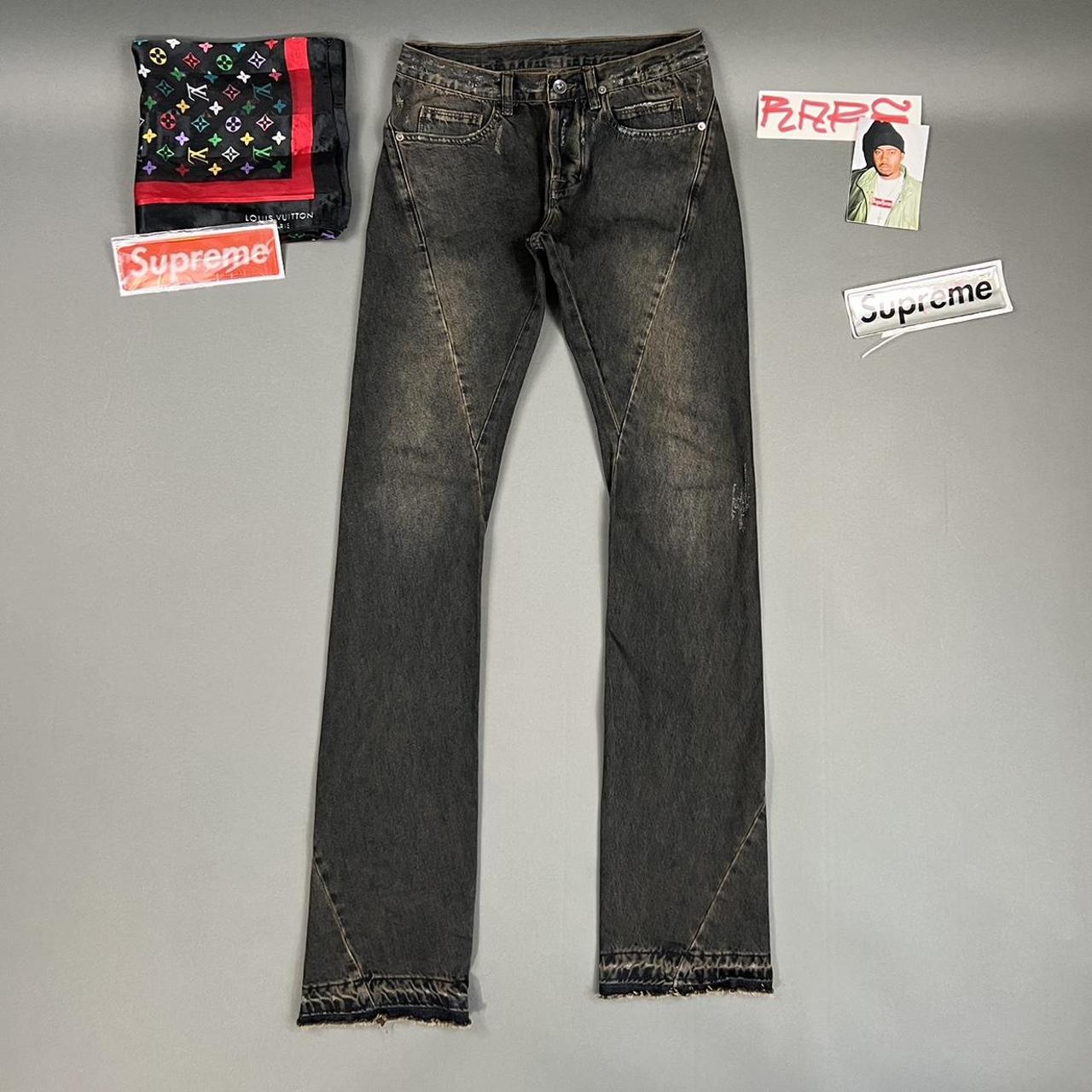 DRKSHDW Rick Owen's Spiral Cut Jeans Archive Waxed... - Depop