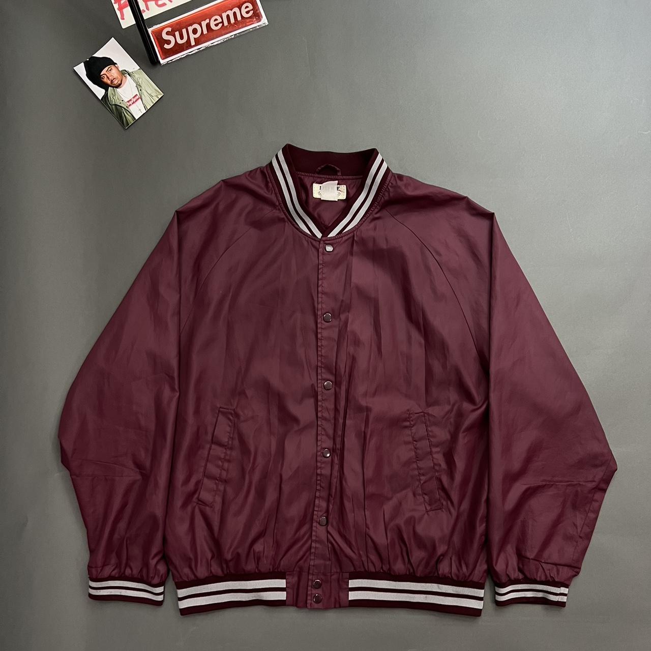 supreme varsity jacket dusty pink-