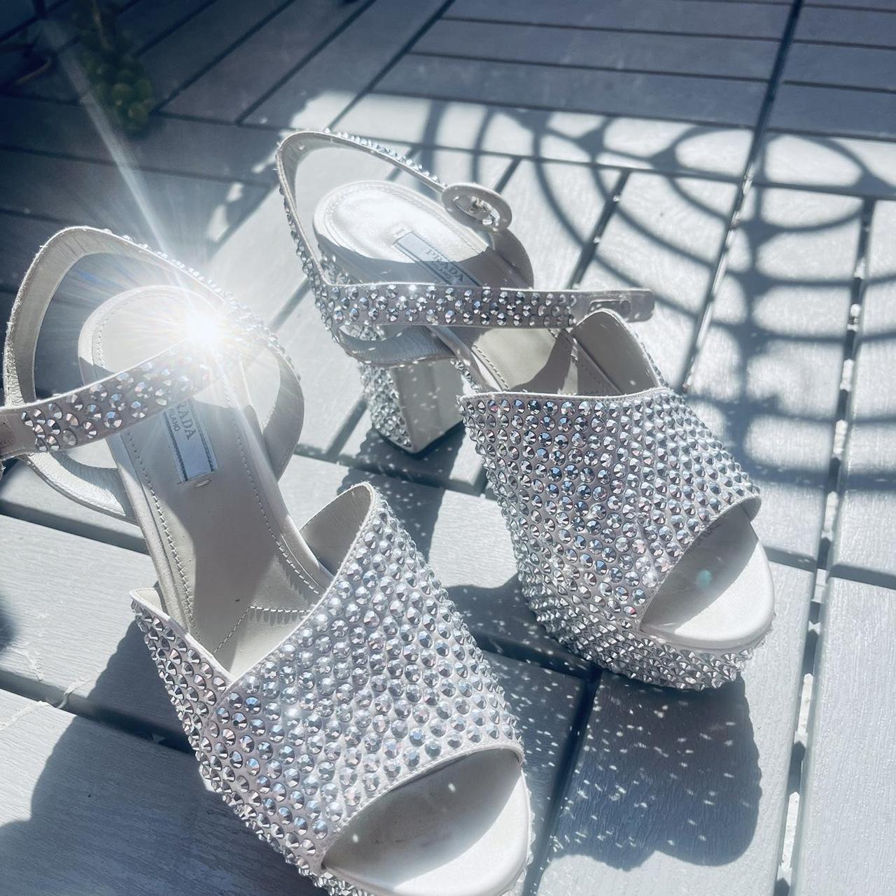 Beautiful Prada crystal embellished shoes. This