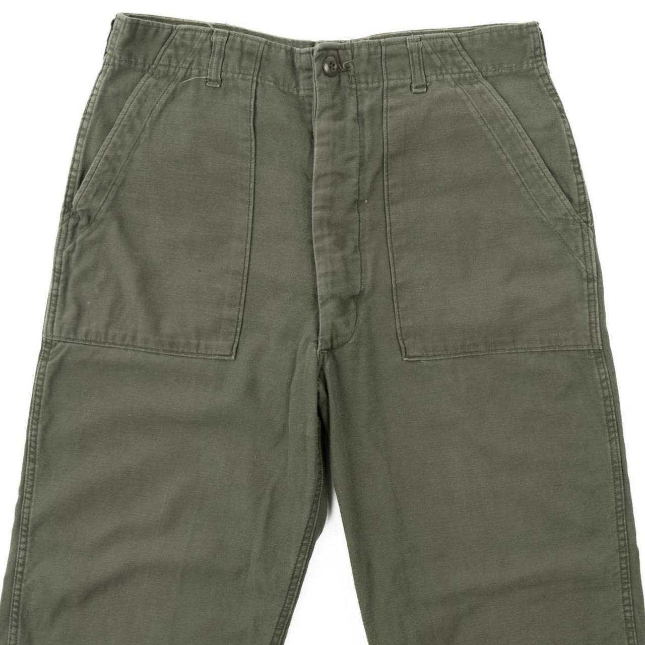 American Vintage Men's Green and Khaki Trousers | Depop
