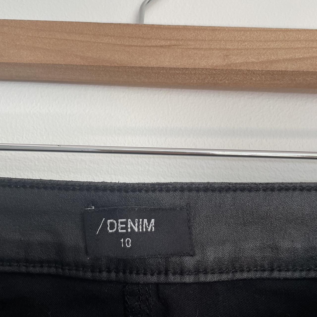 . Warehouse black faux leather leggings. Size 10... Depop