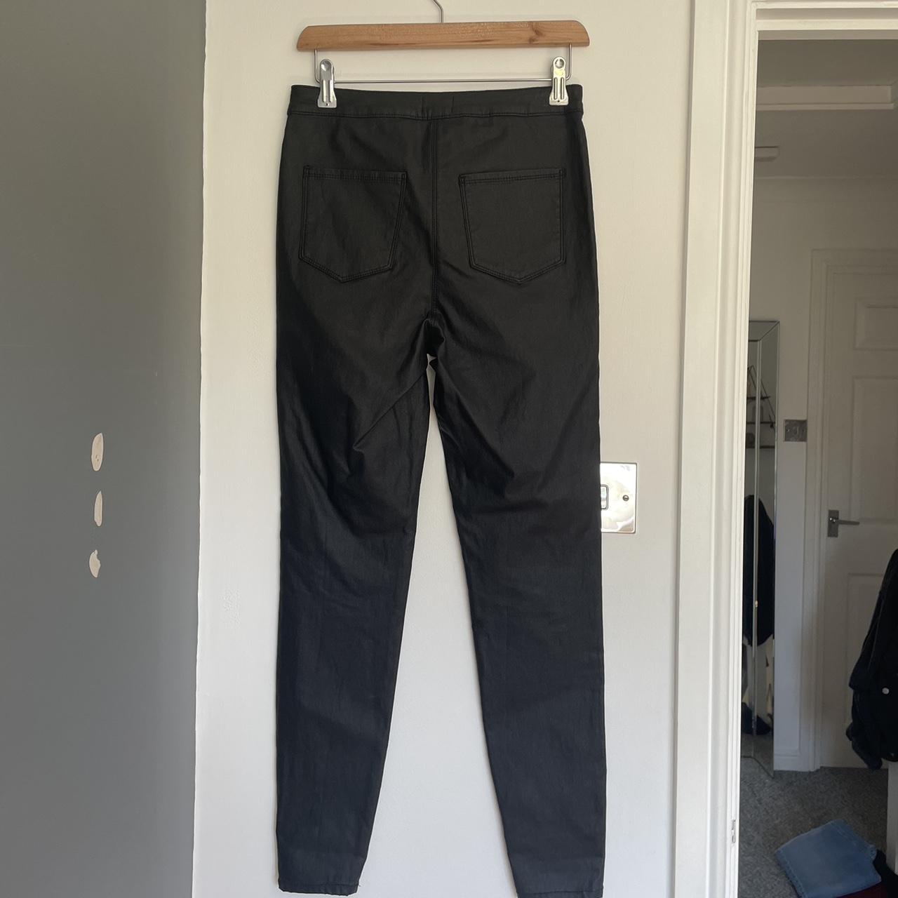 . Warehouse black faux leather leggings. Size 10... Depop