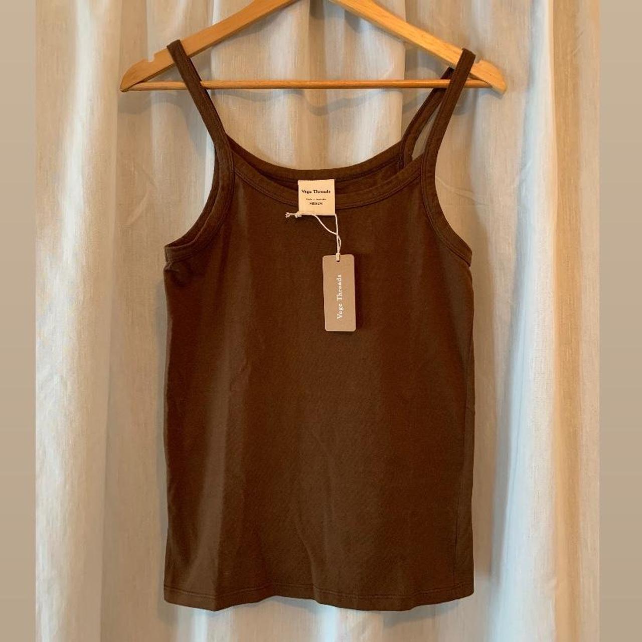 Vege Threads chocolate singlet. New with tags. Size... - Depop