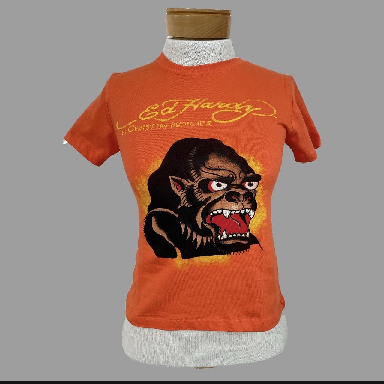 Brand new orange ed hardy baby tee Size 5/6 in kids... Depop