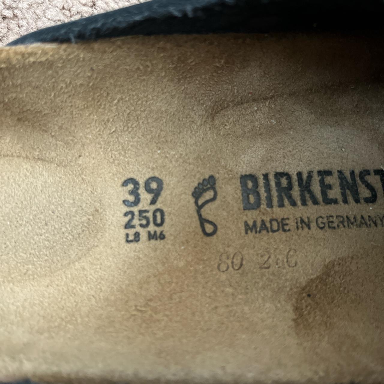 birkenstock boston black oiled leather in size 8... - Depop