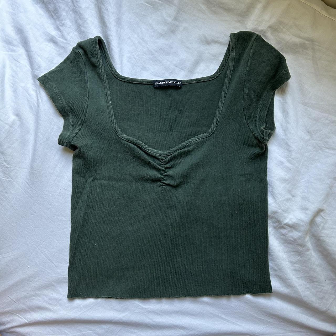 Brandy Melville green mabel top Fits xsm, slight... Depop