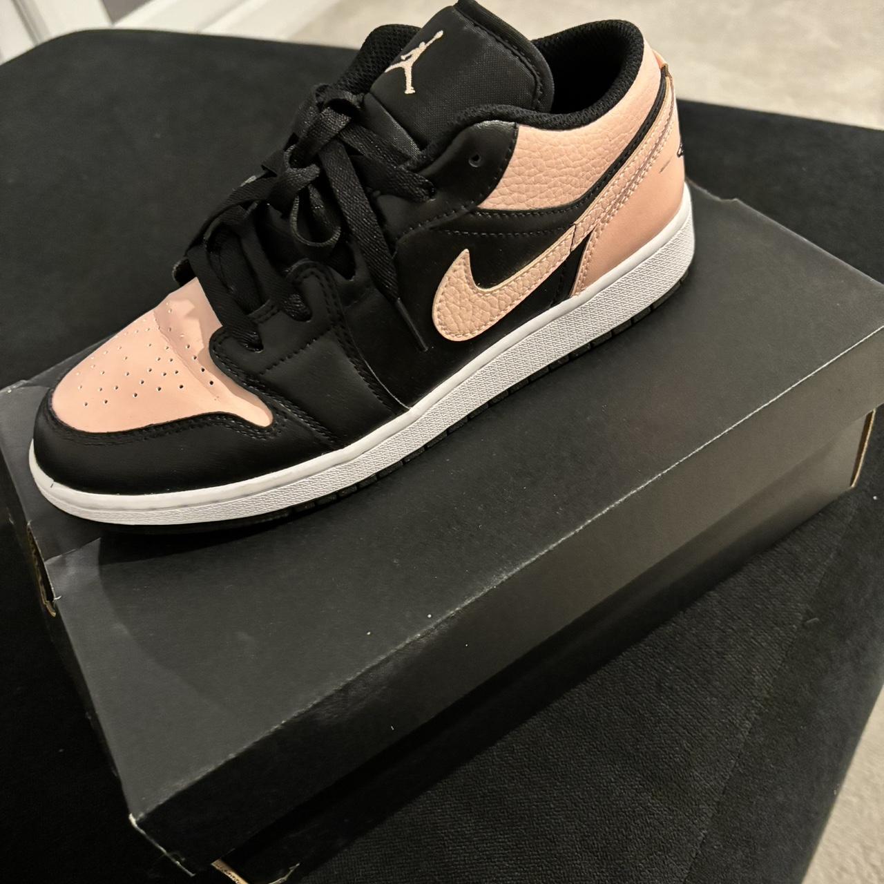 Black and peach jordans best sale