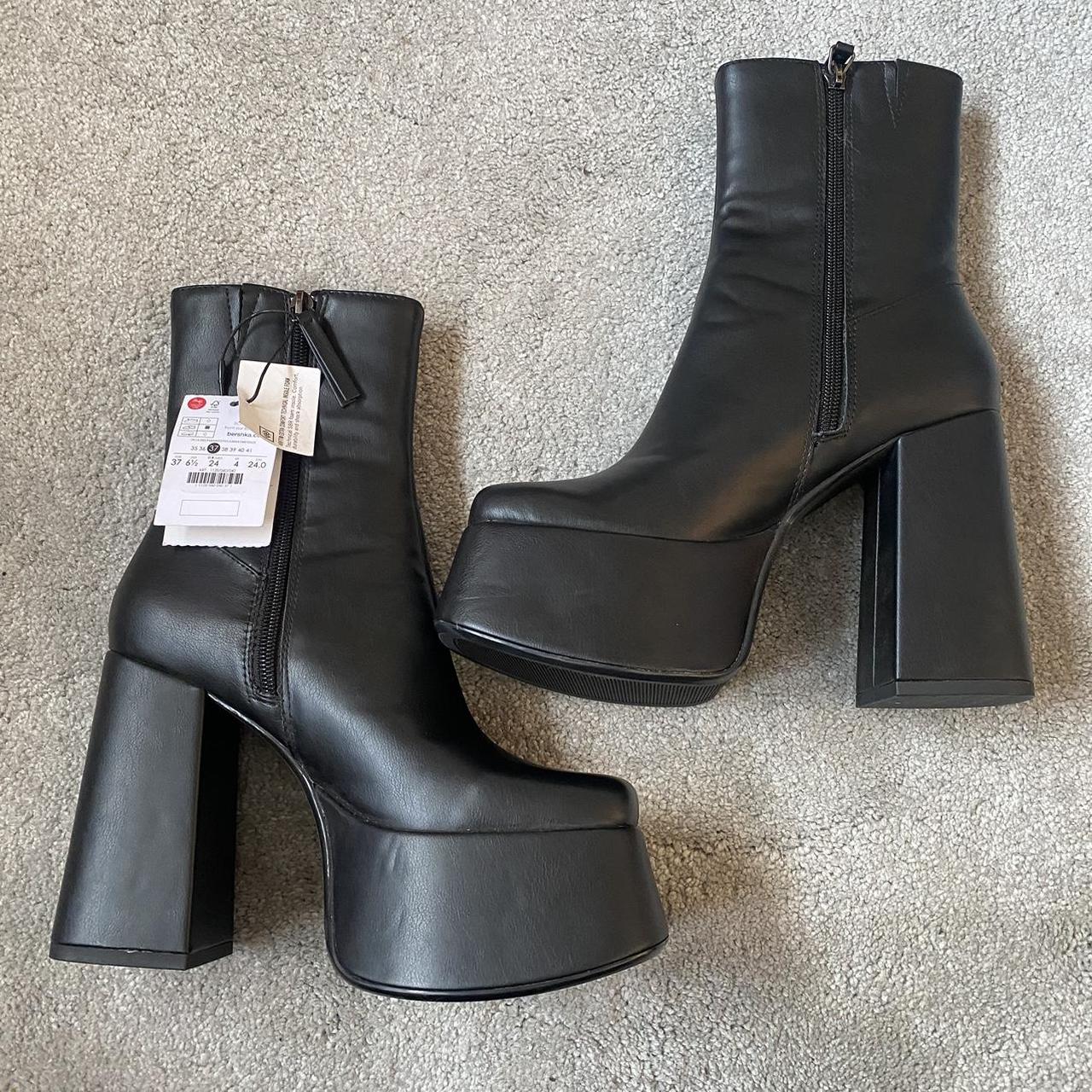 Bershka xl shop platform ankle boots