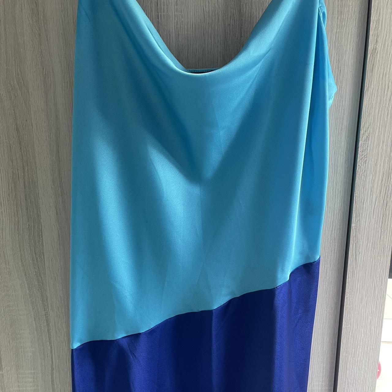 Long blue boohoo dress Never worn brand new no tags... - Depop