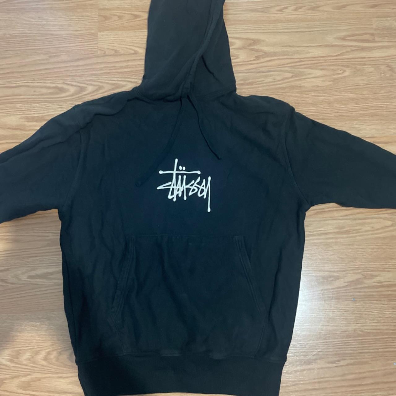 STUSSY logo hoodie - Size Large - P2P: 24” - T2B:... - Depop