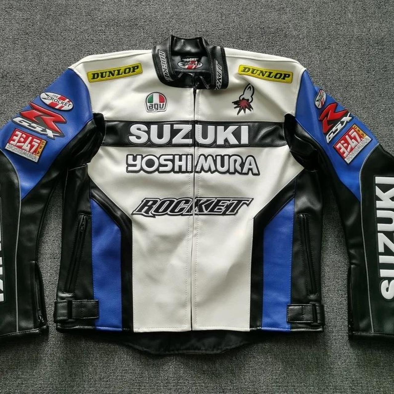 Suzuki Yoshimura Leather/Textile Jacket, Motorcycle... - Depop