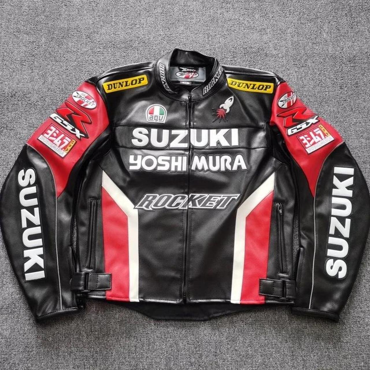 Suzuki Yoshimura Leather/Textile Jacket, Motorcycle... - Depop