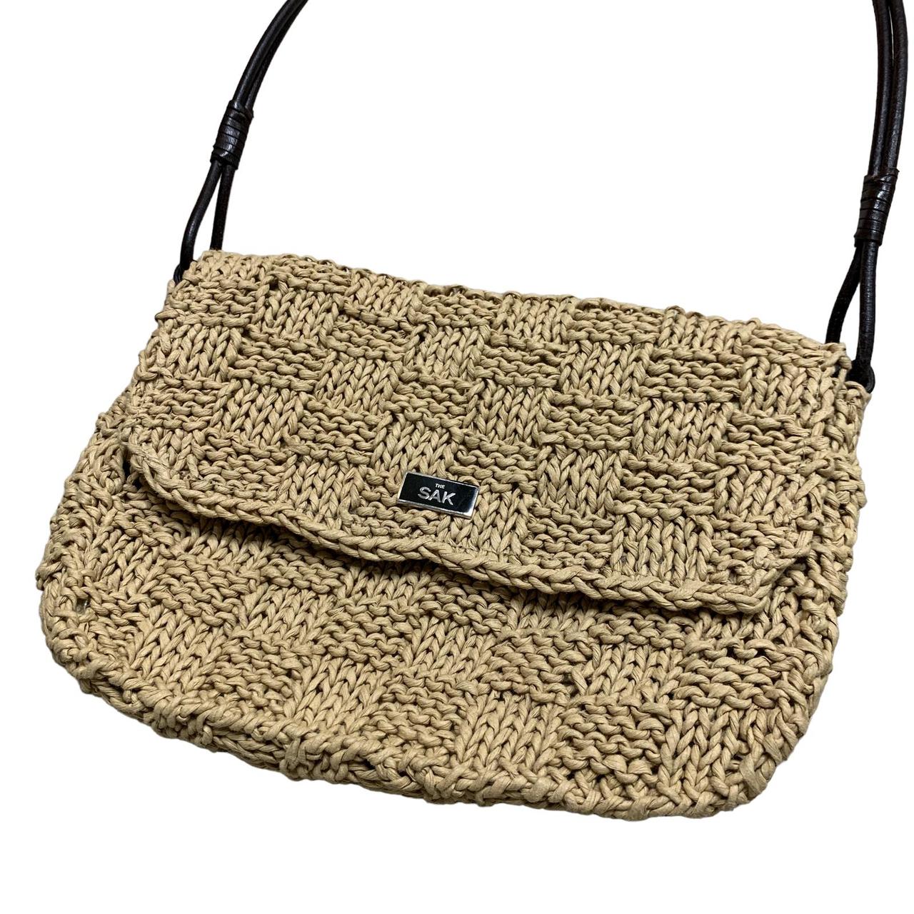 The Sak Woven Checkered Shoulder Bag Purse Knit... - Depop