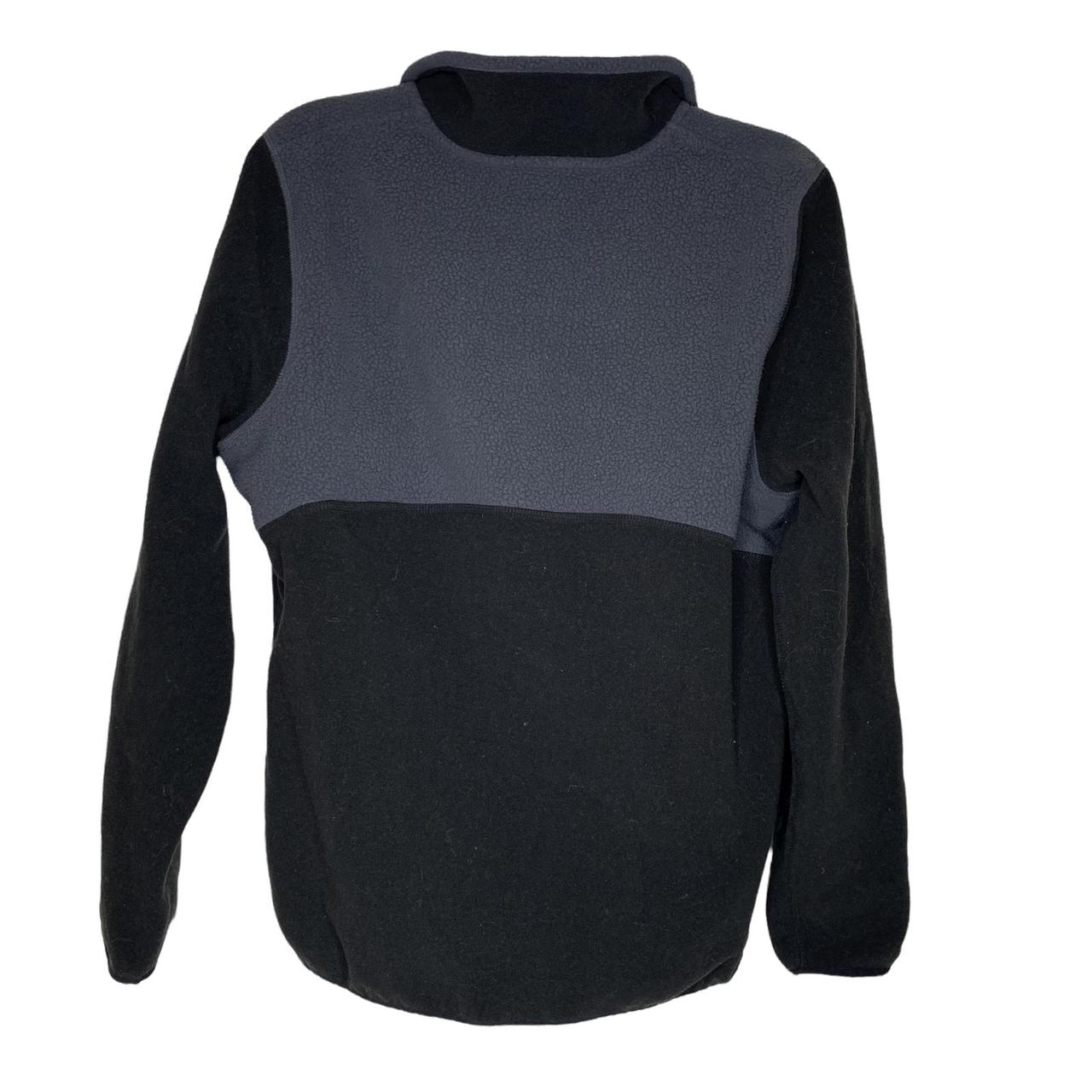 L.L. Bean Black Grey Quarter Zip Pullover Sweatshirt... Depop