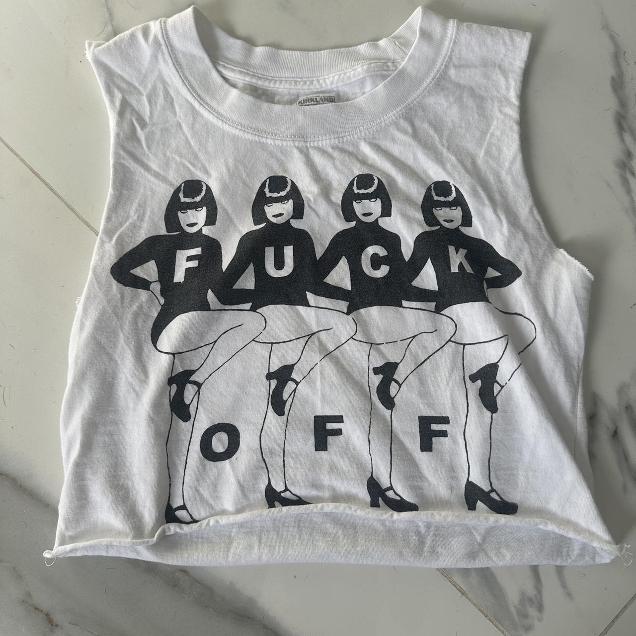 fuck off vintage tank - Depop