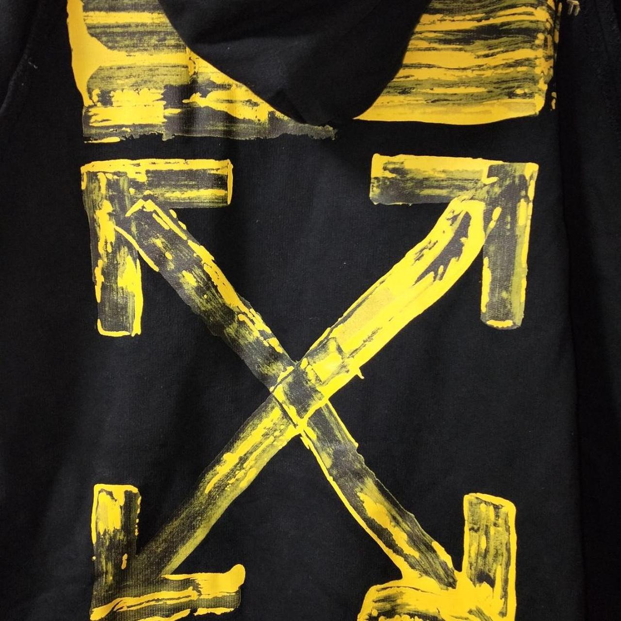 Black and yellow off white hoodie best sale