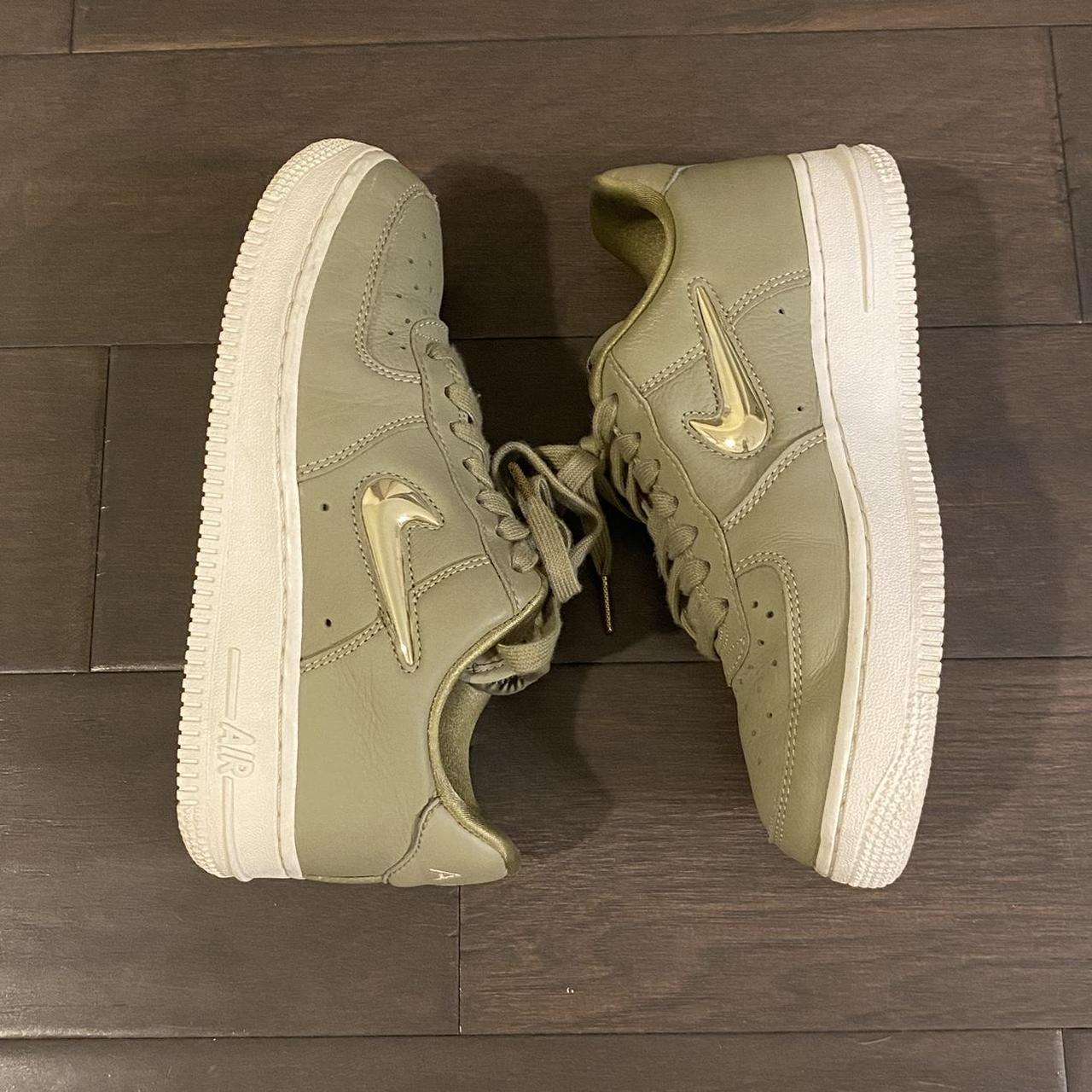 womens olive green air force ones