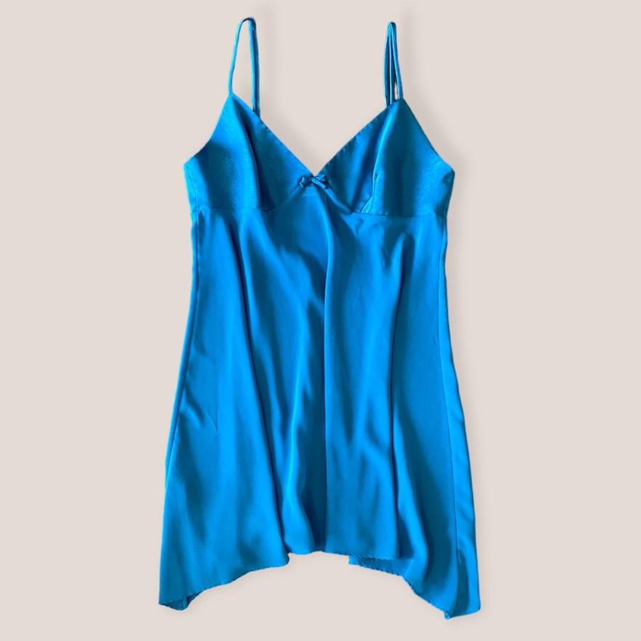 Victorias Secret Blue Slip Dress - Depop