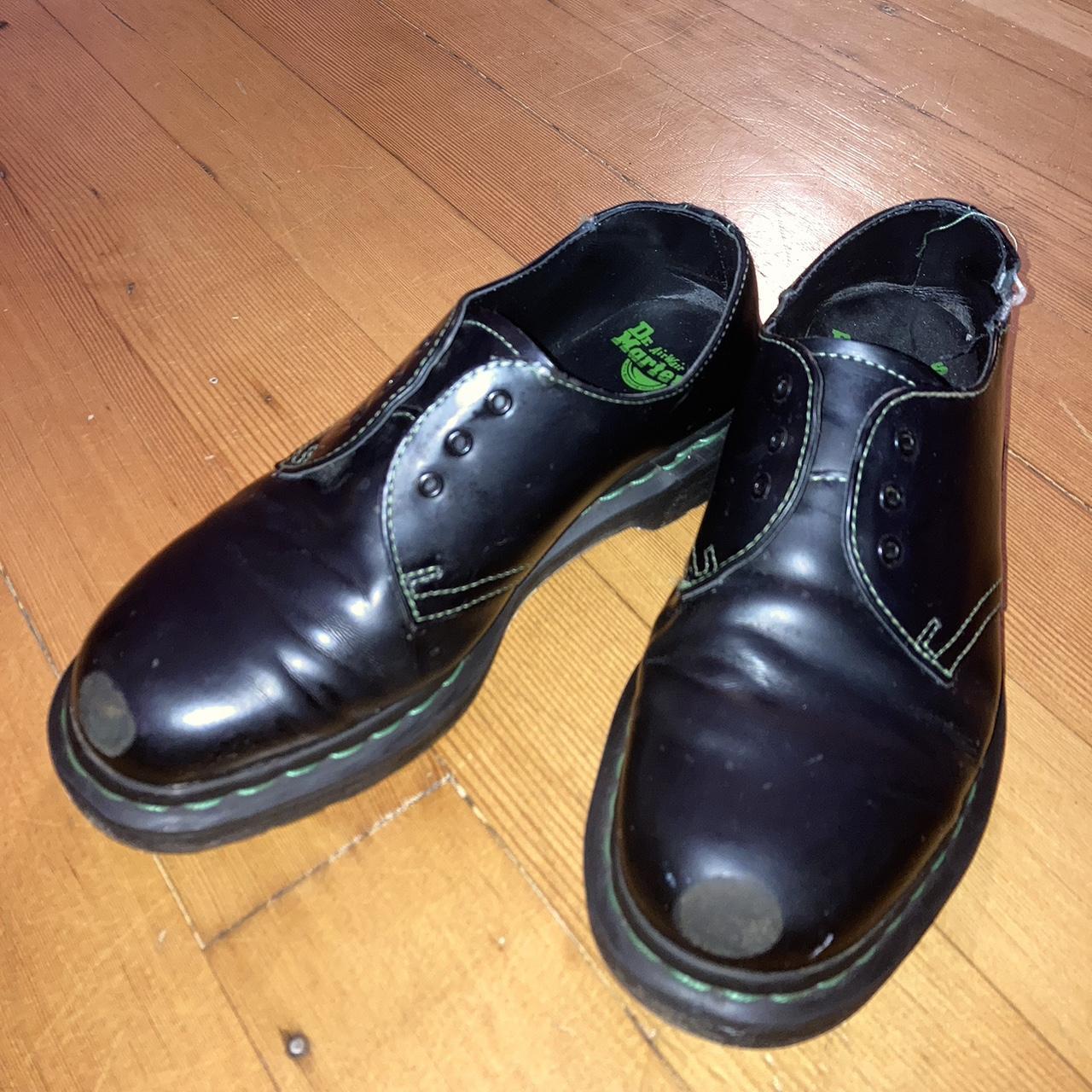 Dr. Martens Women's Black and Green Oxfords (4)