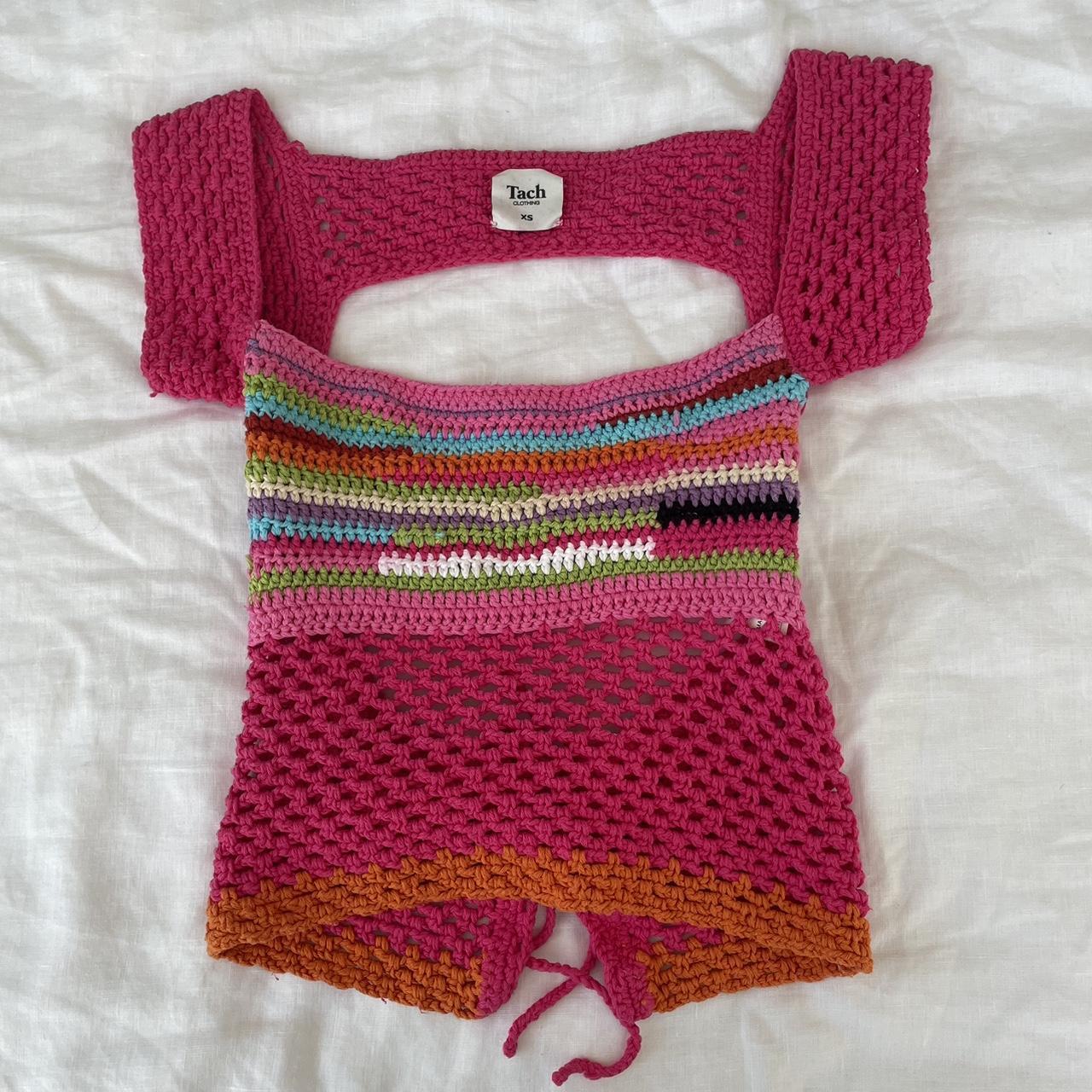 Tach clothing crochet top In very good condition and... Depop