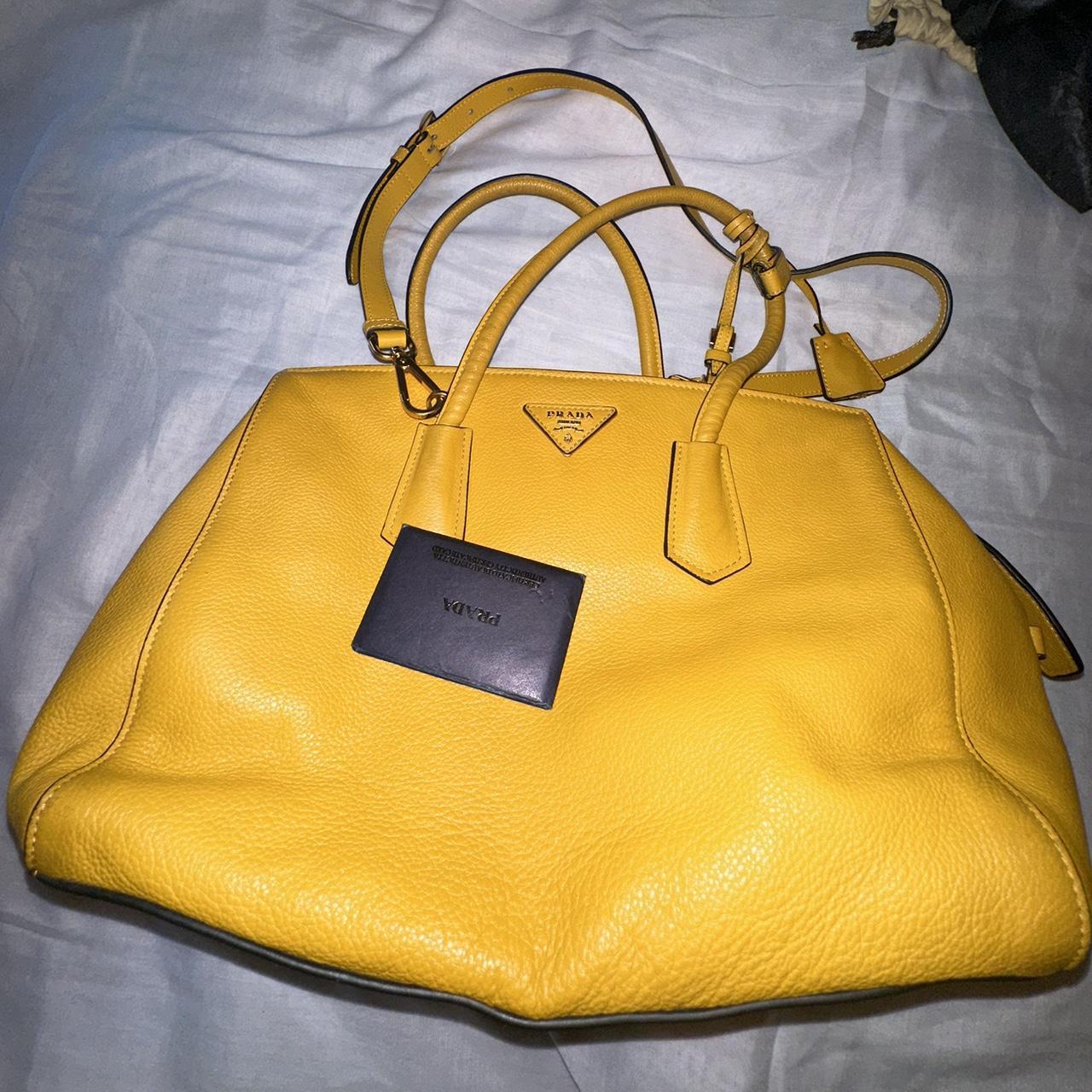 Prada yellow handbag hotsell