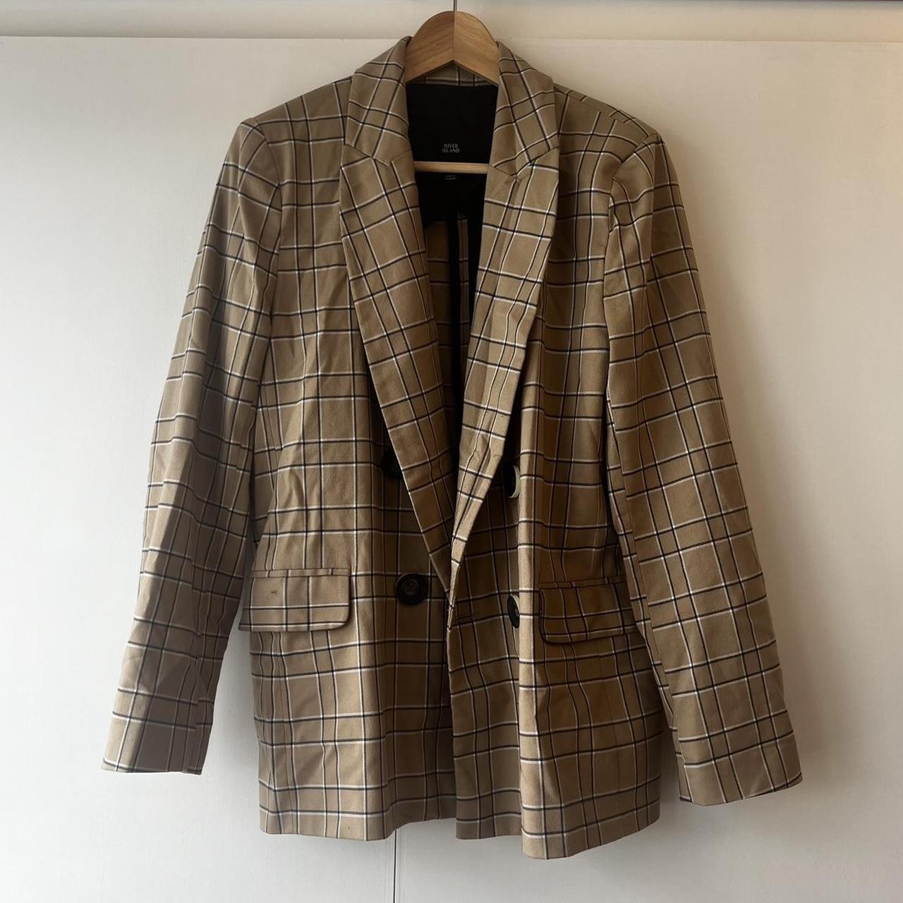 River island checked jacket online