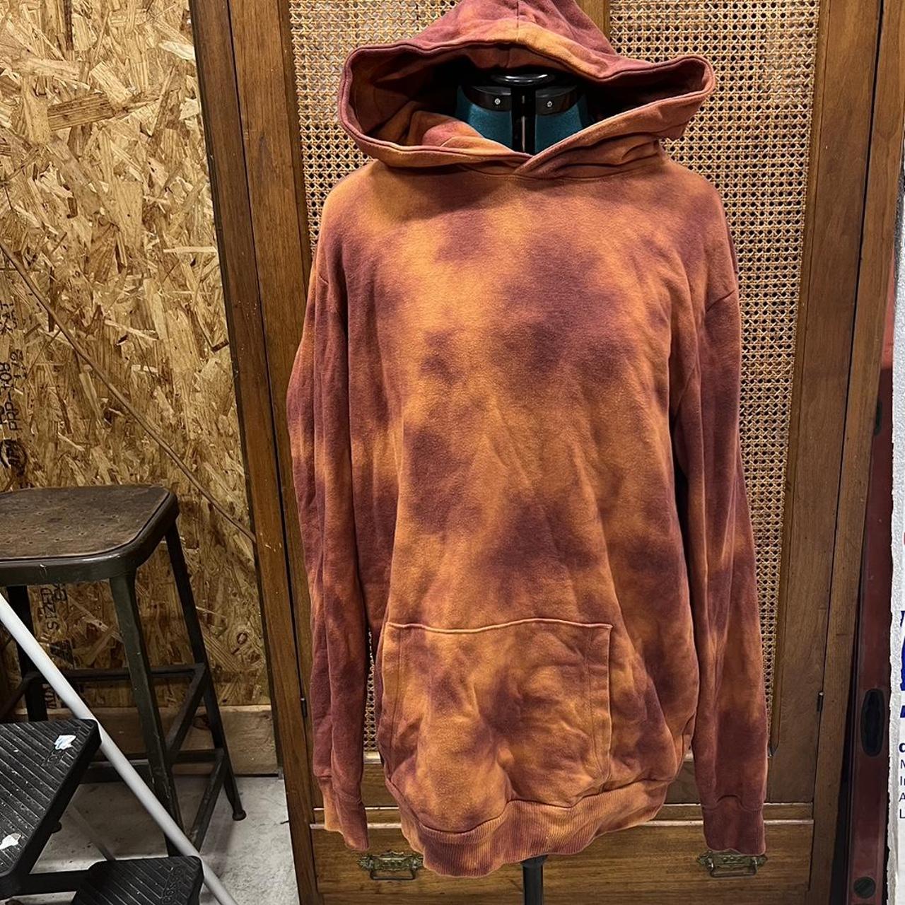 burnt orange tie dye shirt