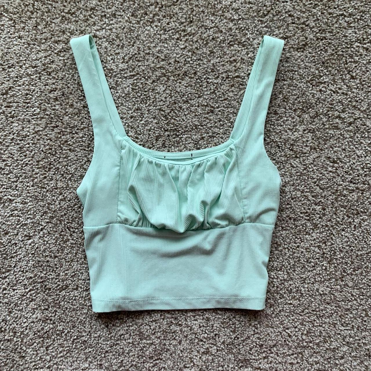 Pretty blue crop top Not sure if size or brand... - Depop