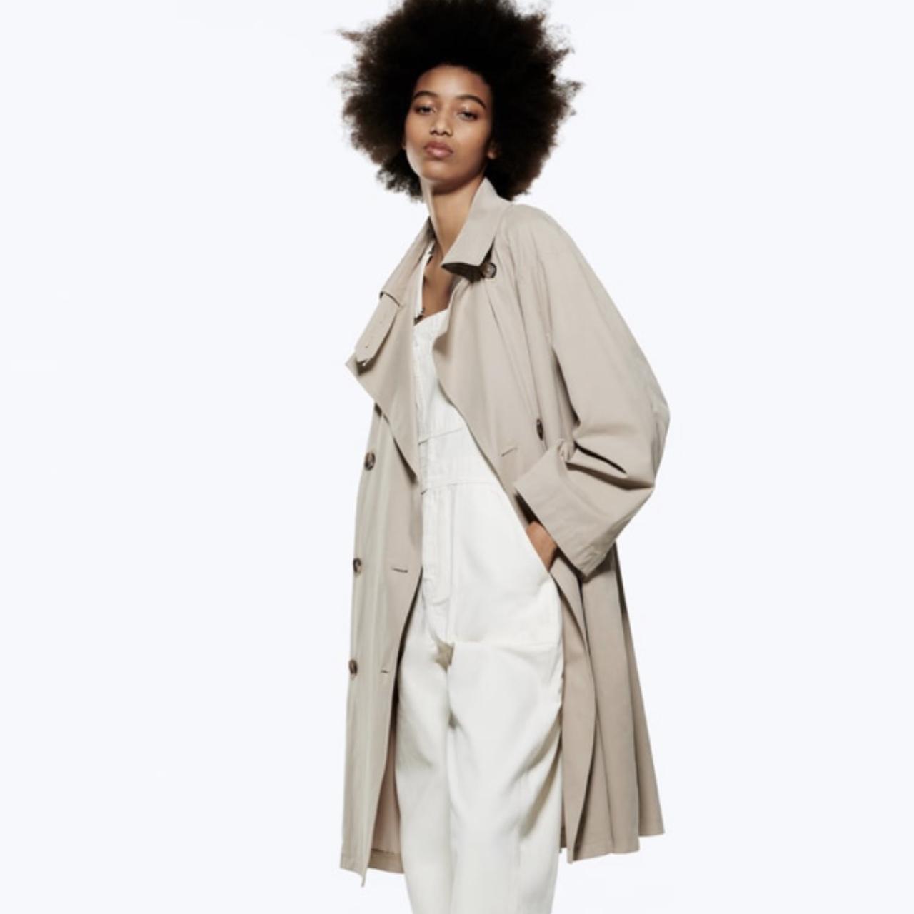 Zara Women's Cream Coat Depop