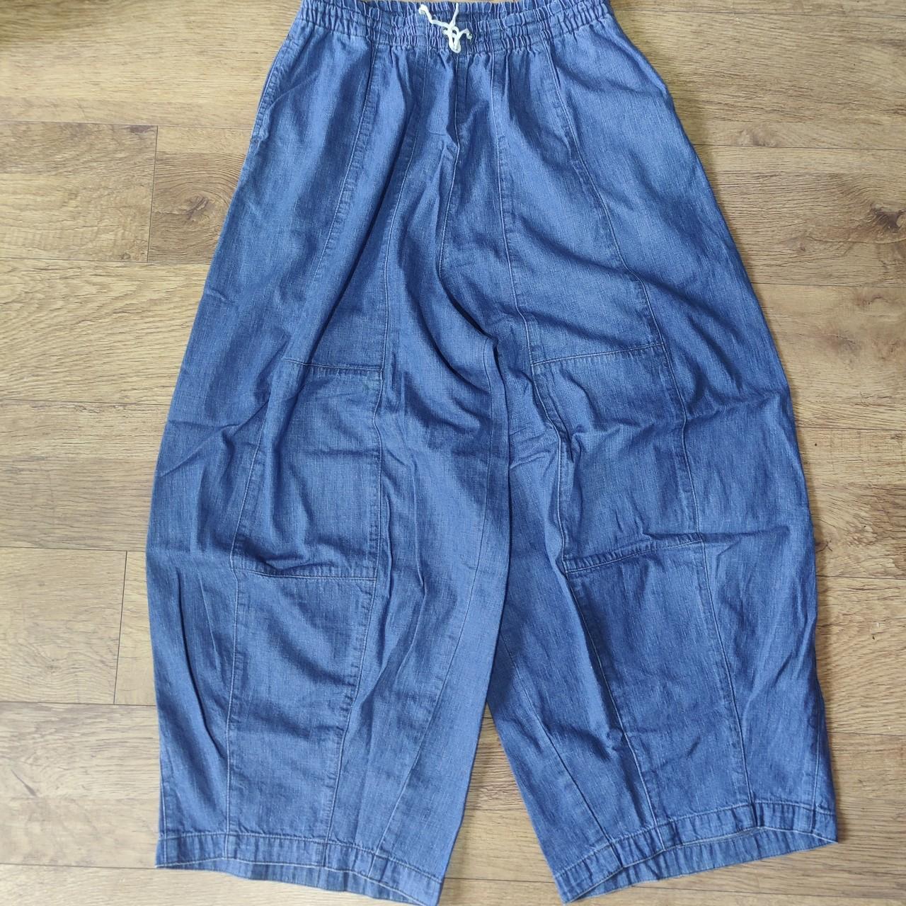 needles hd denim, drawstring waistband. size 2 = M. Depop