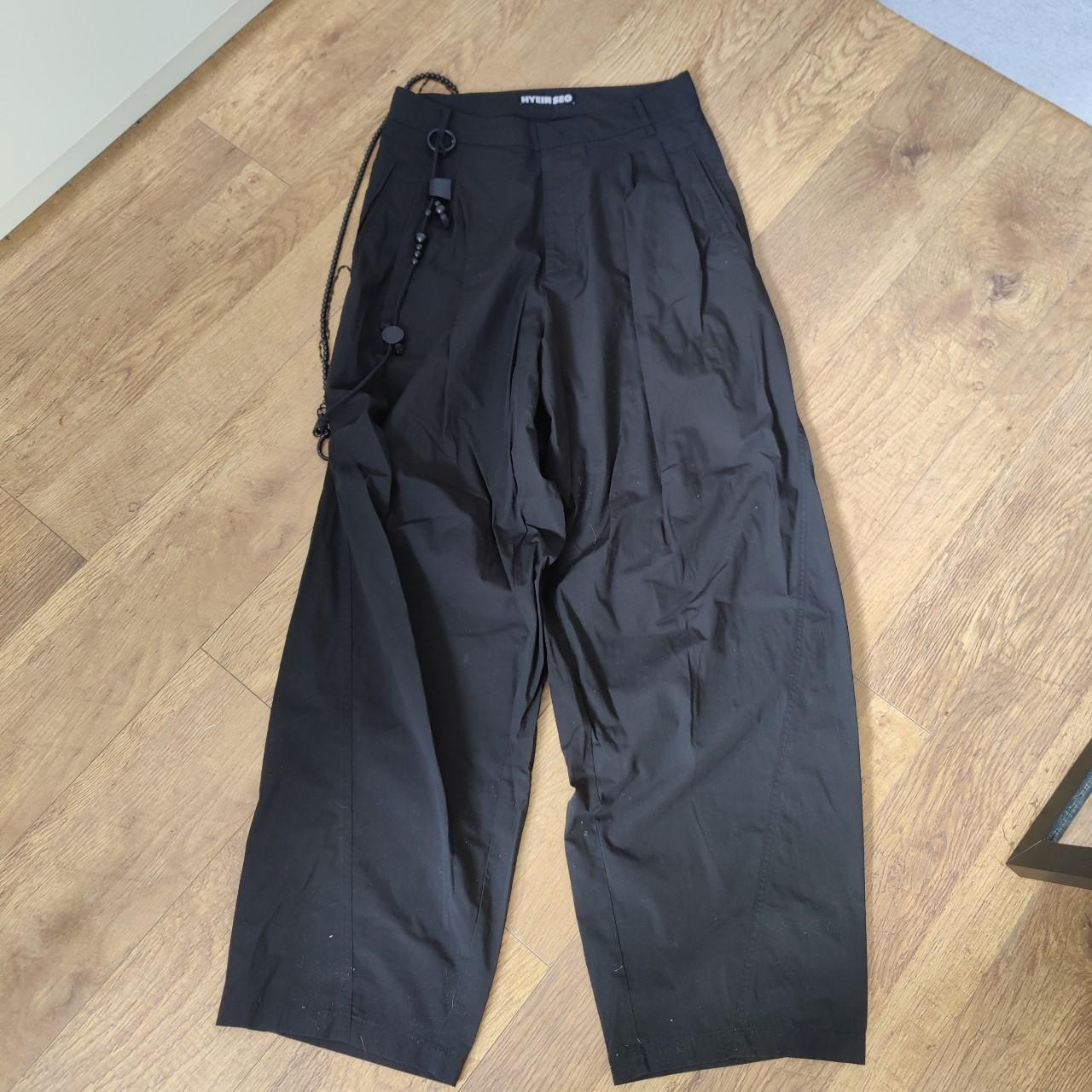hyein seo chained wide pants in black, amazing... - Depop