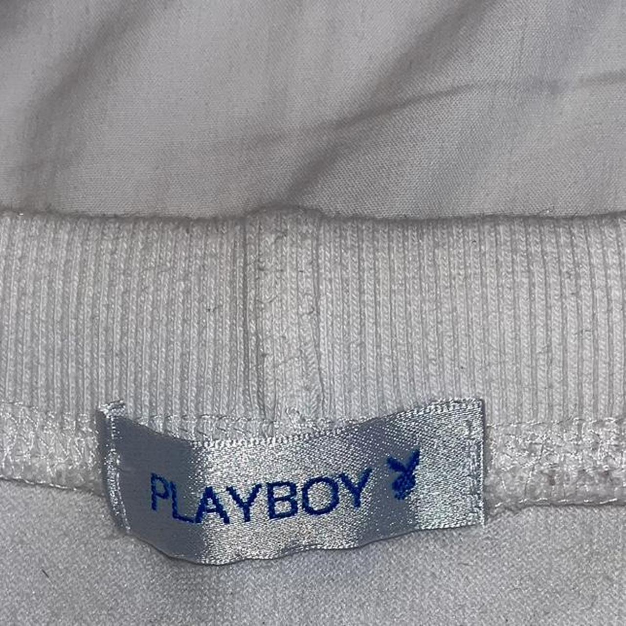 Playboy Women's White and Pink Skirt | Depop