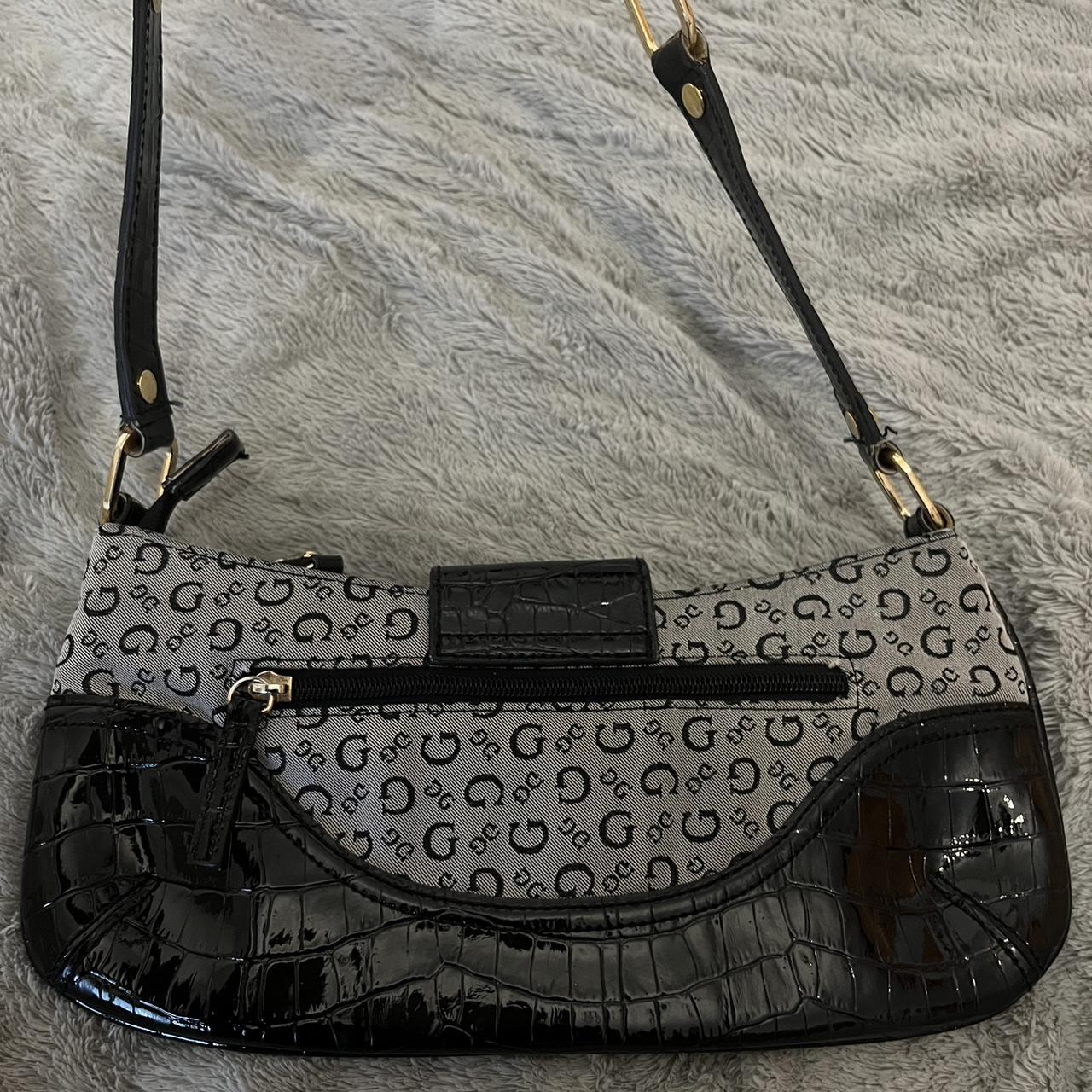 Guess Women's Black and Grey Bag | Depop