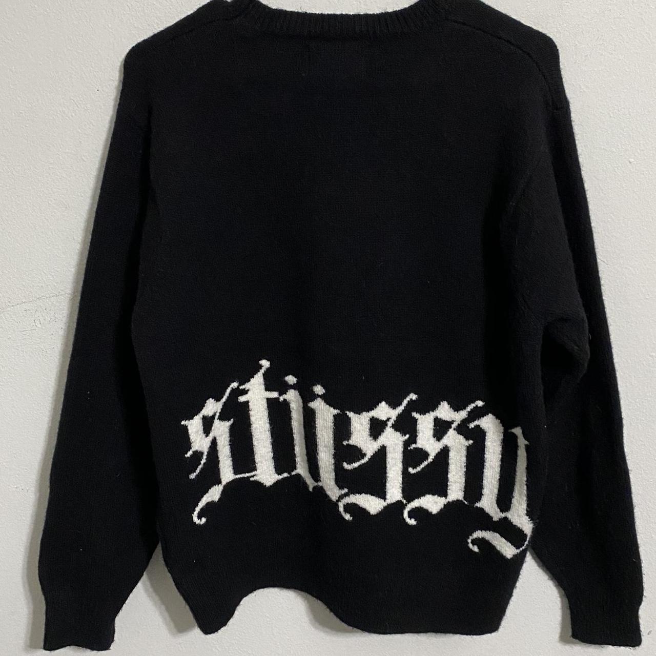 Stüssy Gothic Sweater Black Mens Small New/ Without... - Depop