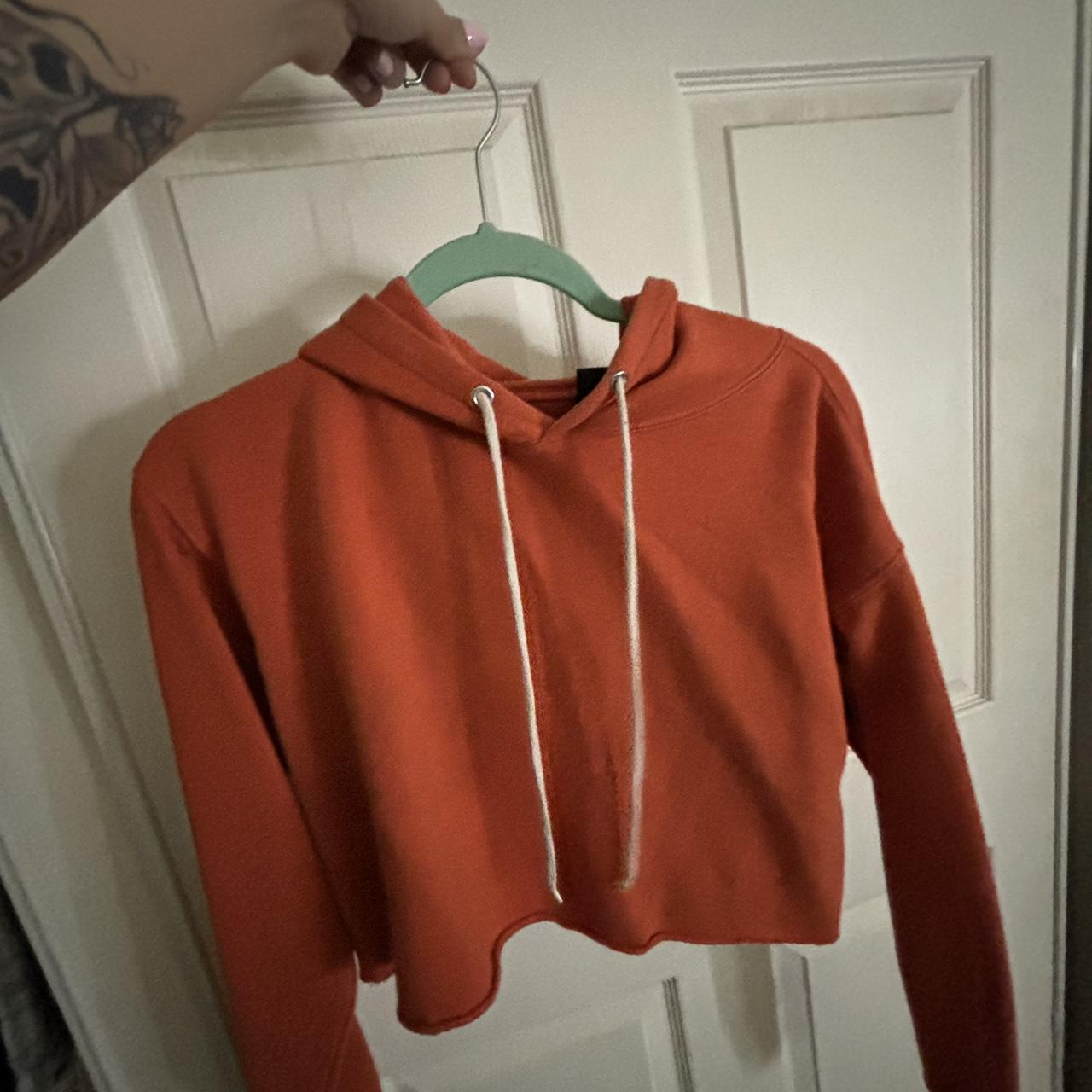 orange cropped sweater