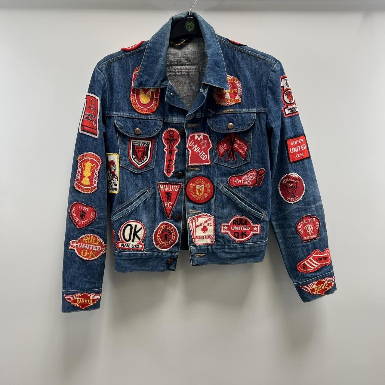 Manchester United Denim Football Jacket 1970/80’s... - Depop