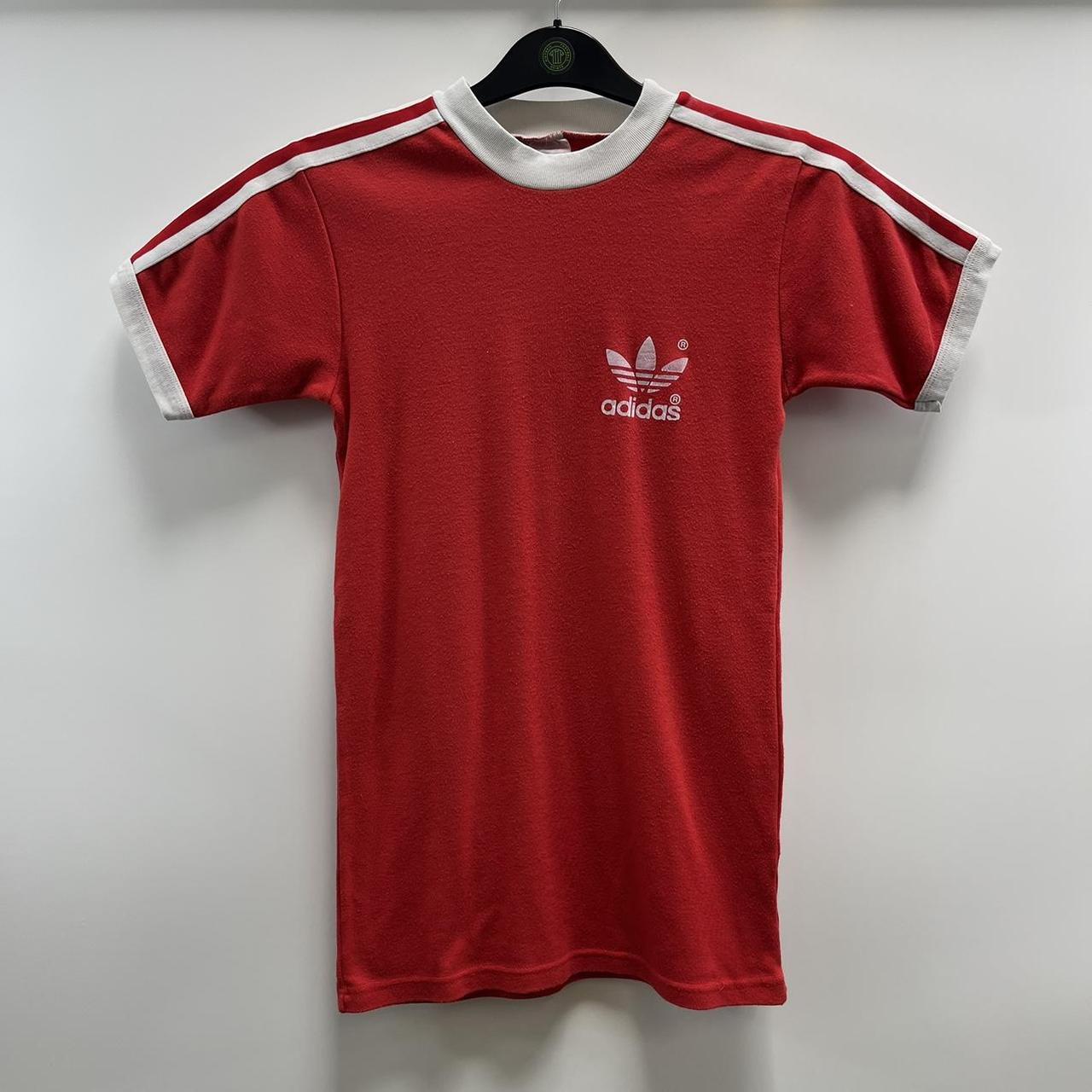 Vintage Adidas Football Shirt 1980’s Adults Small... - Depop