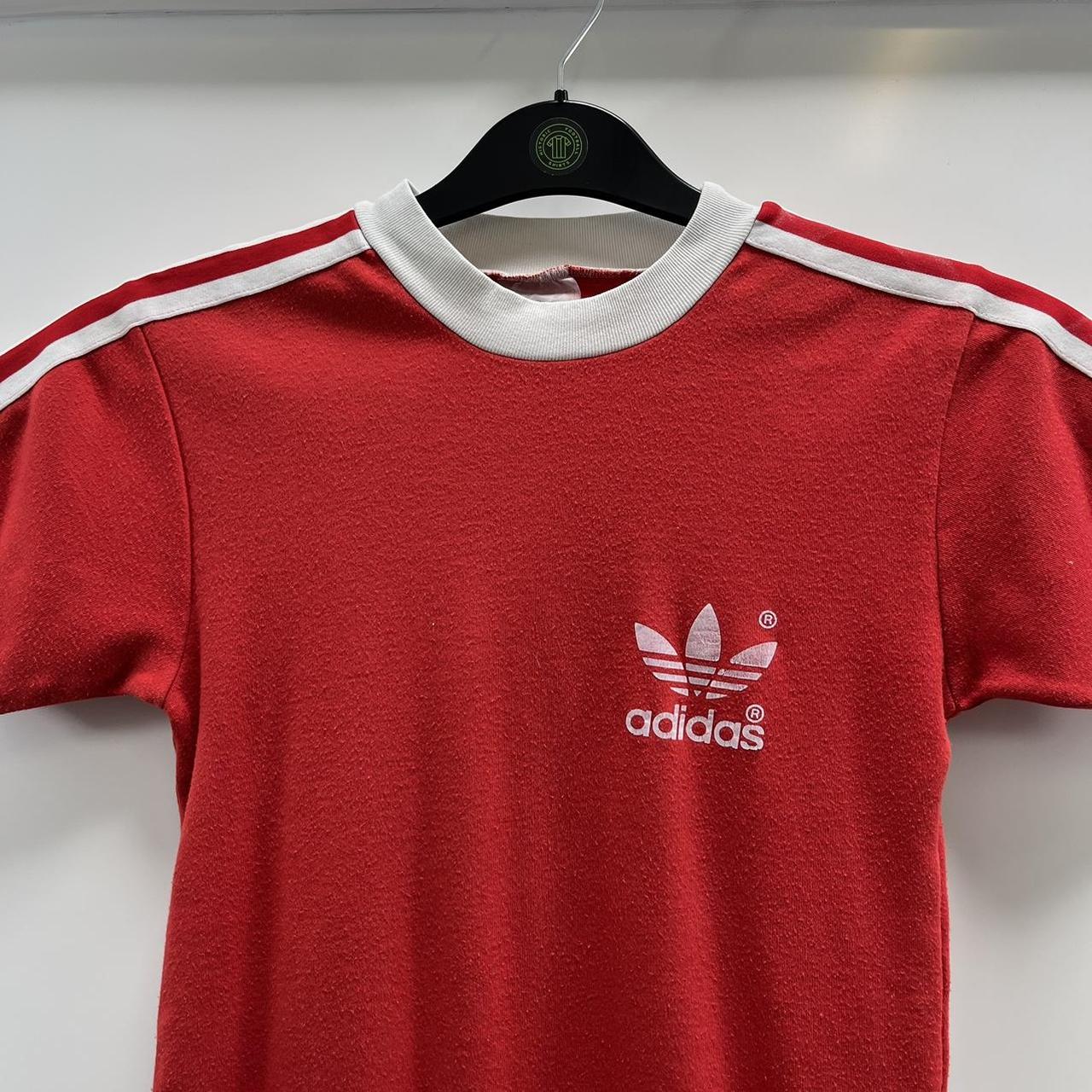 Vintage Adidas Football Shirt 1980’s Adults Small... - Depop