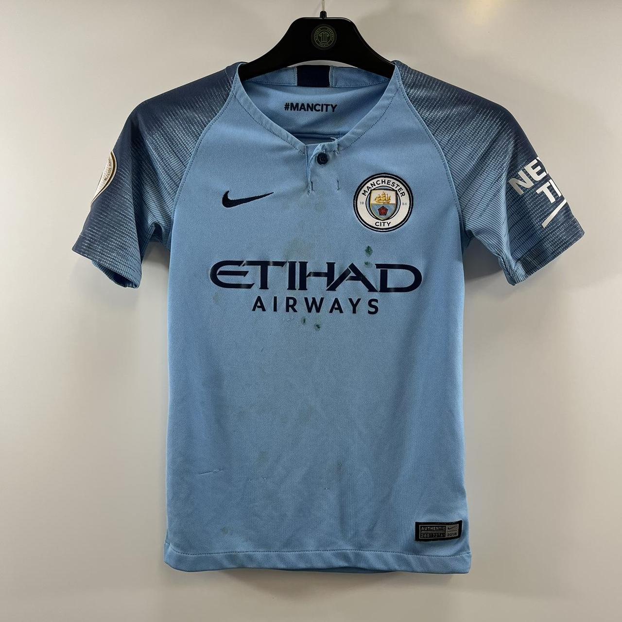 Manchester City Home Football Shirt 2018/19... - Depop