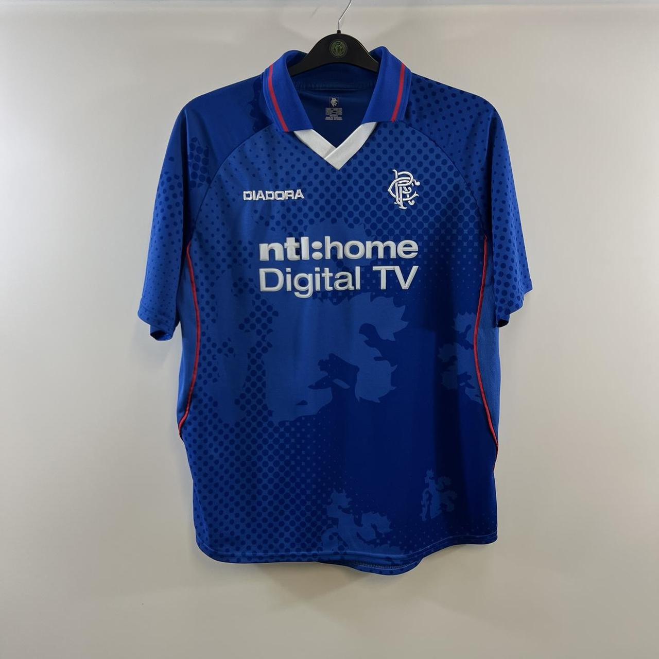 2002/03 Glasgow Rangers Home Football Shirt / Diadora Soccer Jersey