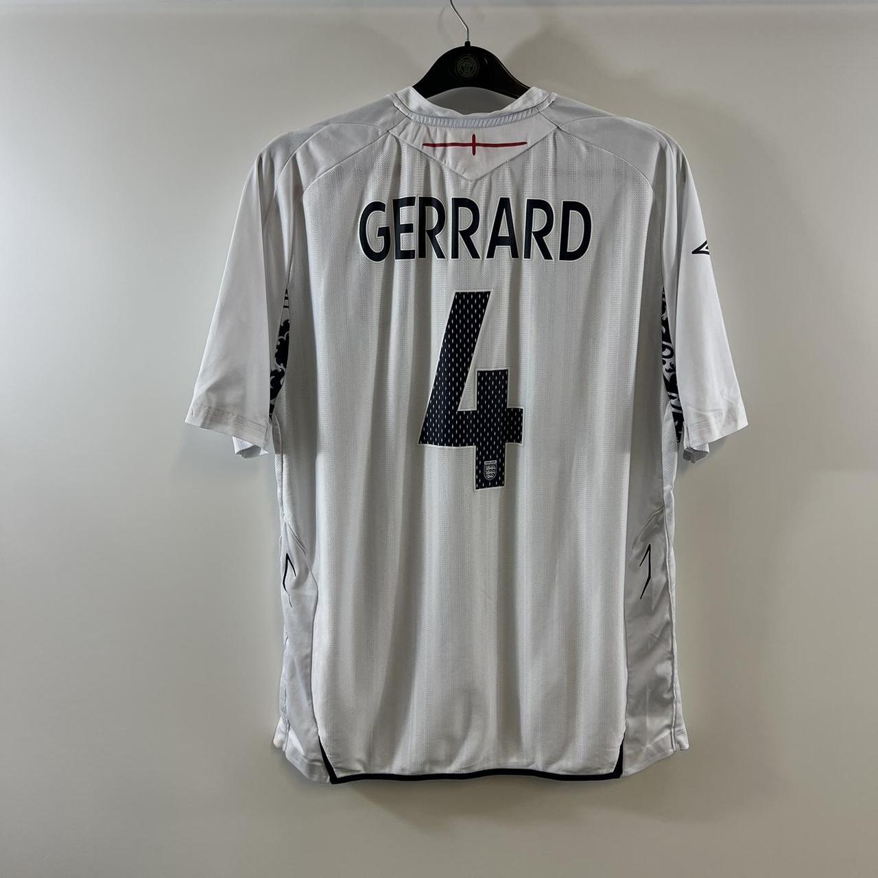 England Gerrard 4 Home Football Shirt 2007/09 Adults... - Depop