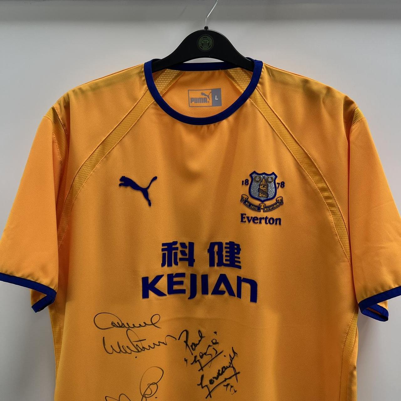 Everton Signed Gascoigne Away Football Shirt 2003/04 | Depop