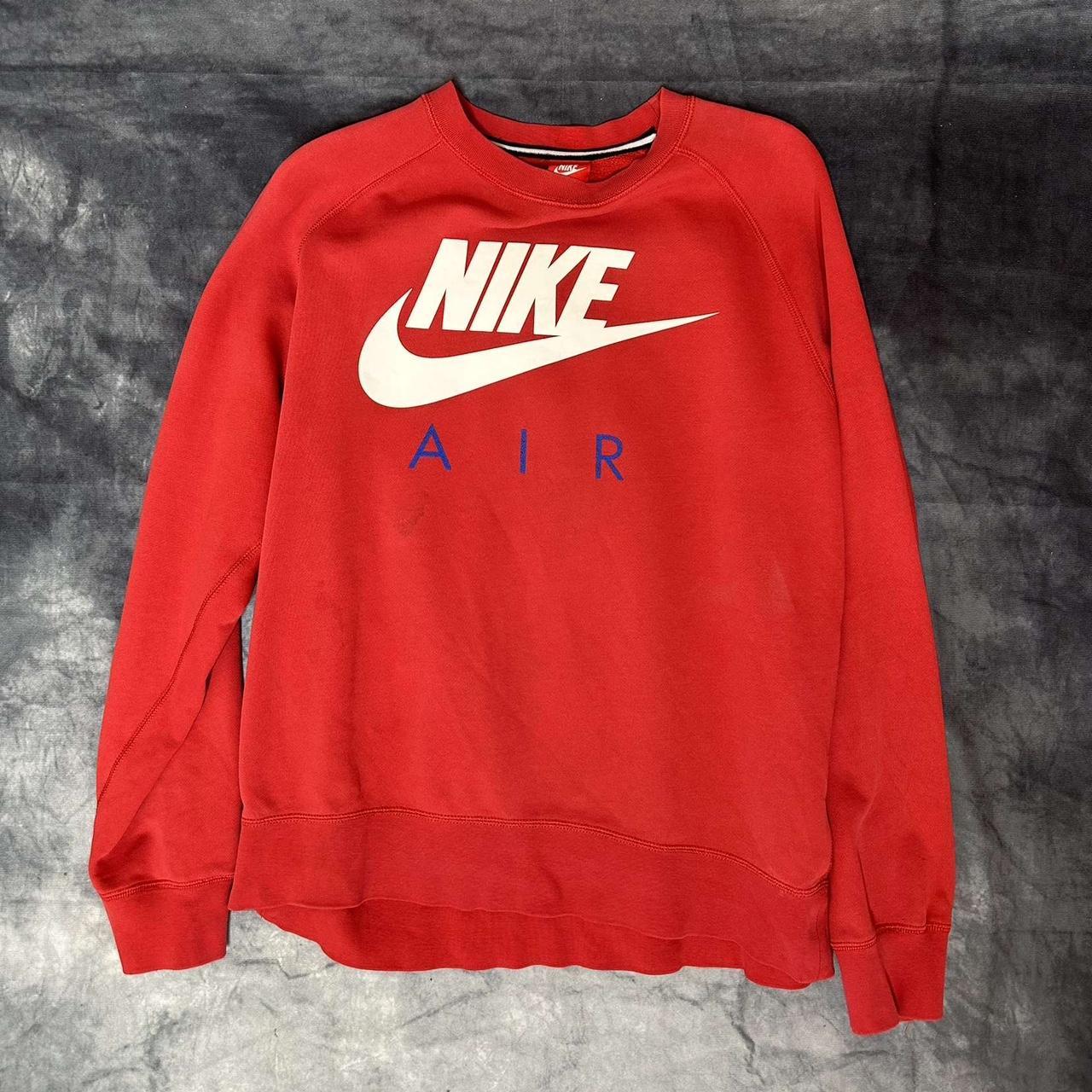 00s Nike air Jumper Red Nike jumper with the spell... - Depop