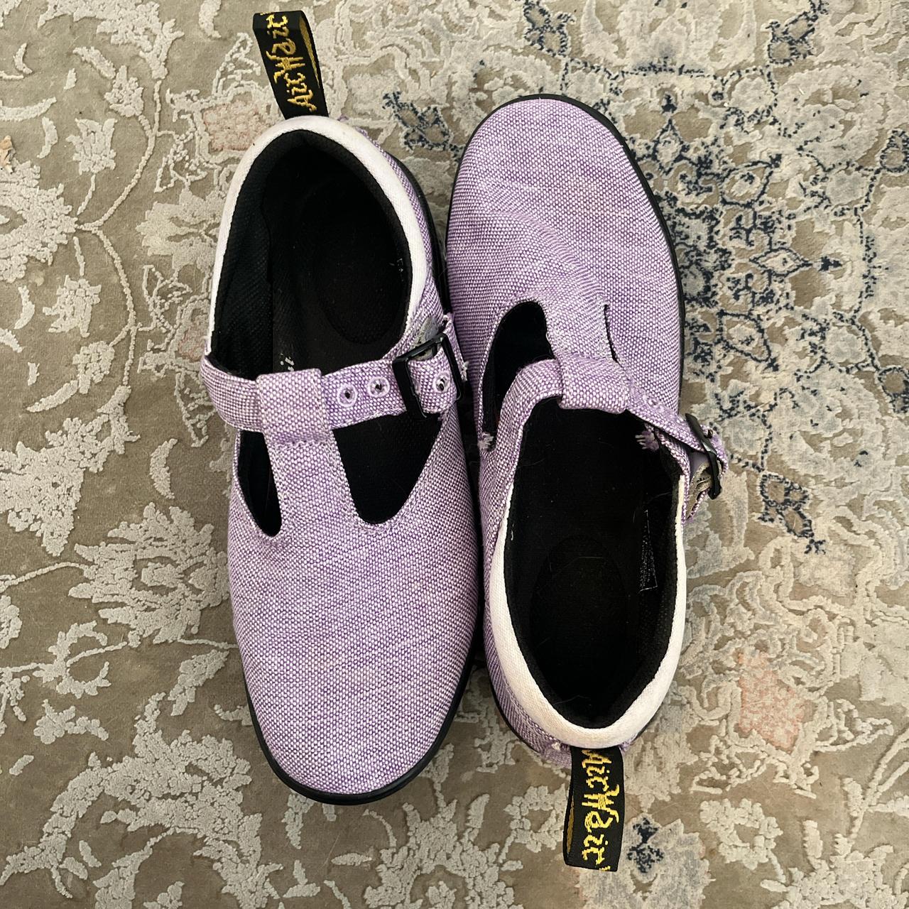 Dr. Martens Mary Jane Winona style shoes with lilac. Depop