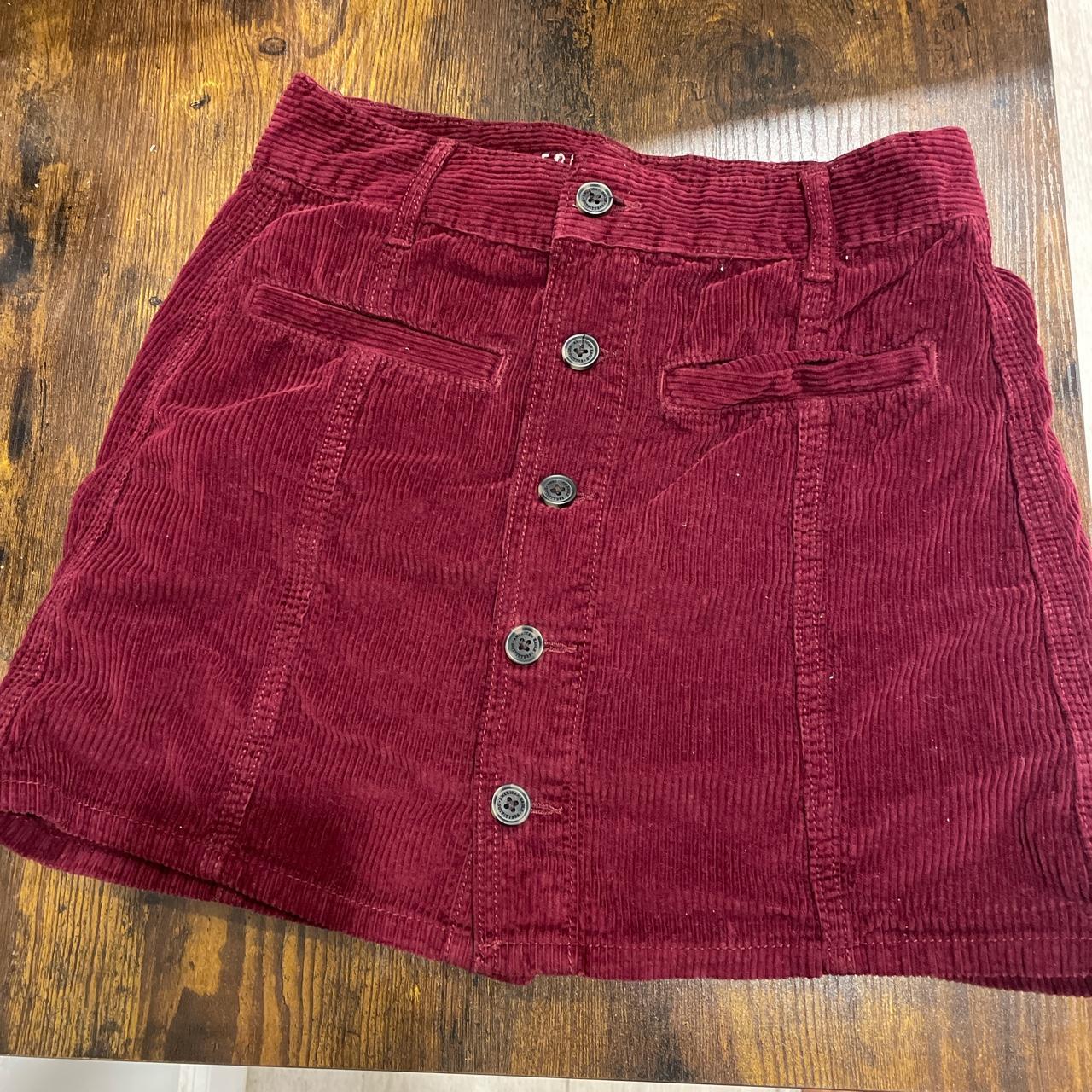 burgundy skirt american eagle